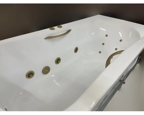 Гидромассажная акриловая ванна Roca BeCool 170x80 золото матовое